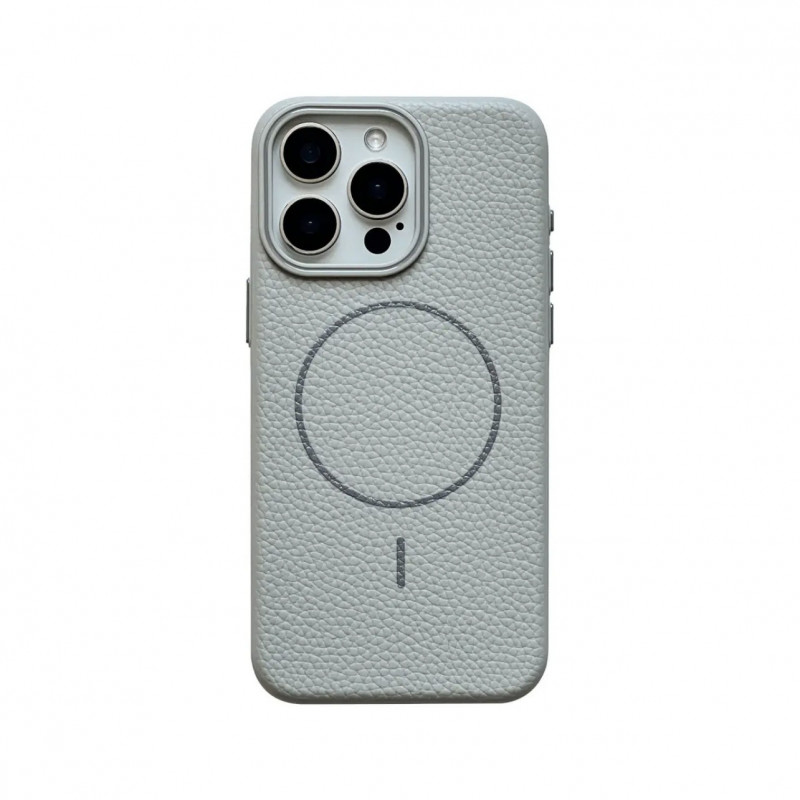 Lychee MagSafe Titanium Grey TPU Case for iPhone