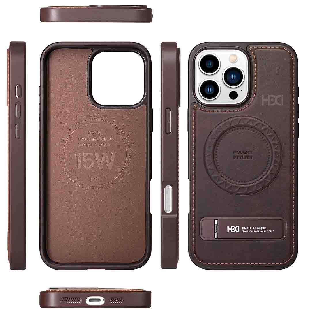 MOSINKW Premium MagSafe Leather Case for iPhone