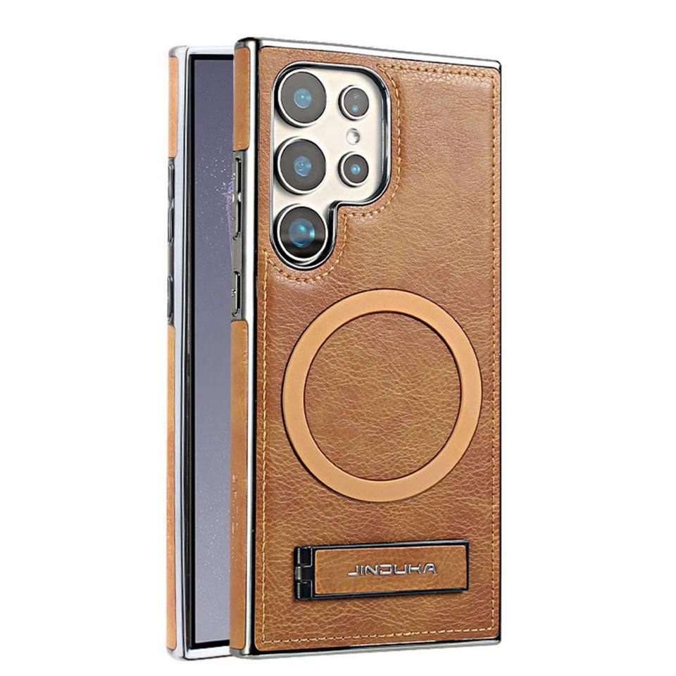 JINDUKA Premium Magnetic Leather With Kickstand Back Cover