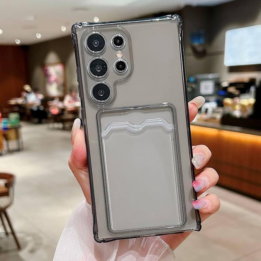 New Hot Transparent Anti-drop Card Holder for Samsung